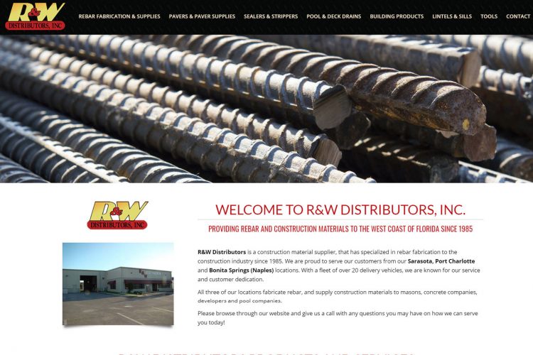 RW DIstributors screenshot